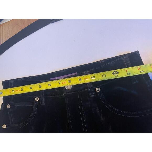 Ralph Lauren Collection Kaida Relaxed Bootcut Black Velvet Jeans 28 Purple Label - Picture 8 of 15